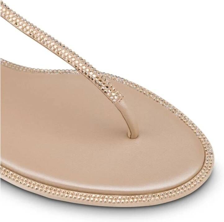 René Caovilla Beige Sandalen met Unieke Stijl Beige Dames