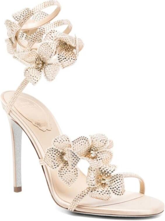 René Caovilla Beige Strappy Sandalen Beige Dames