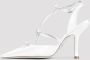 René Caovilla Elegant Ivory Satin Pumps White Dames - Thumbnail 2