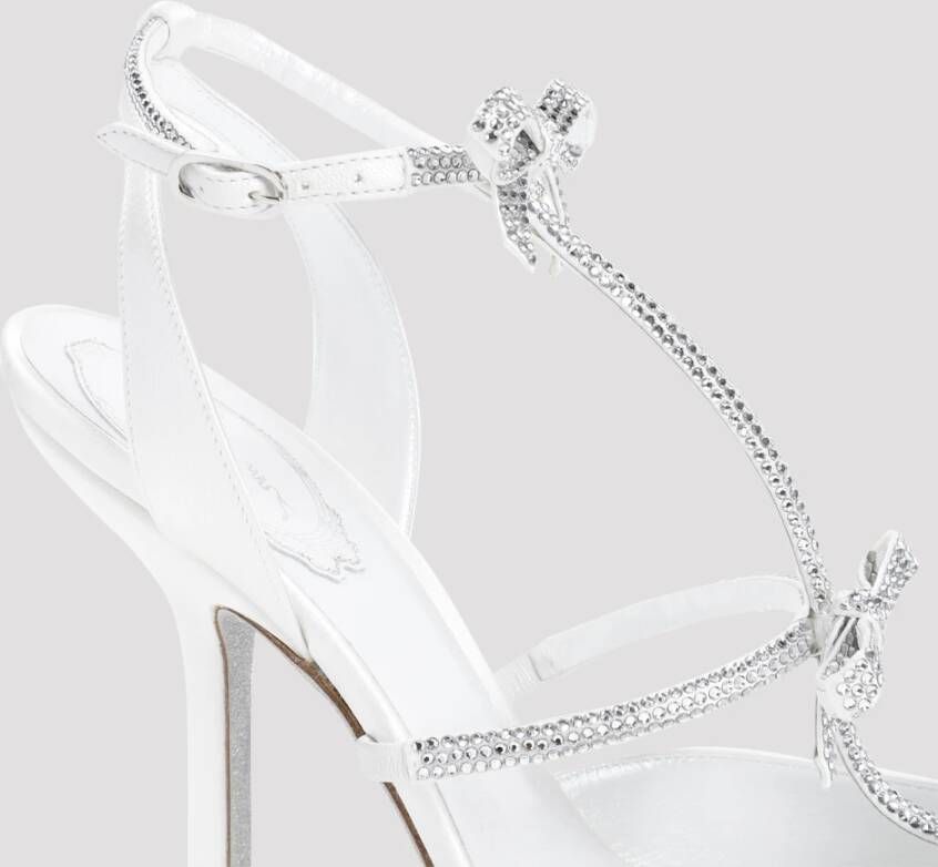 René Caovilla Elegant Ivory Satin Pumps White Dames