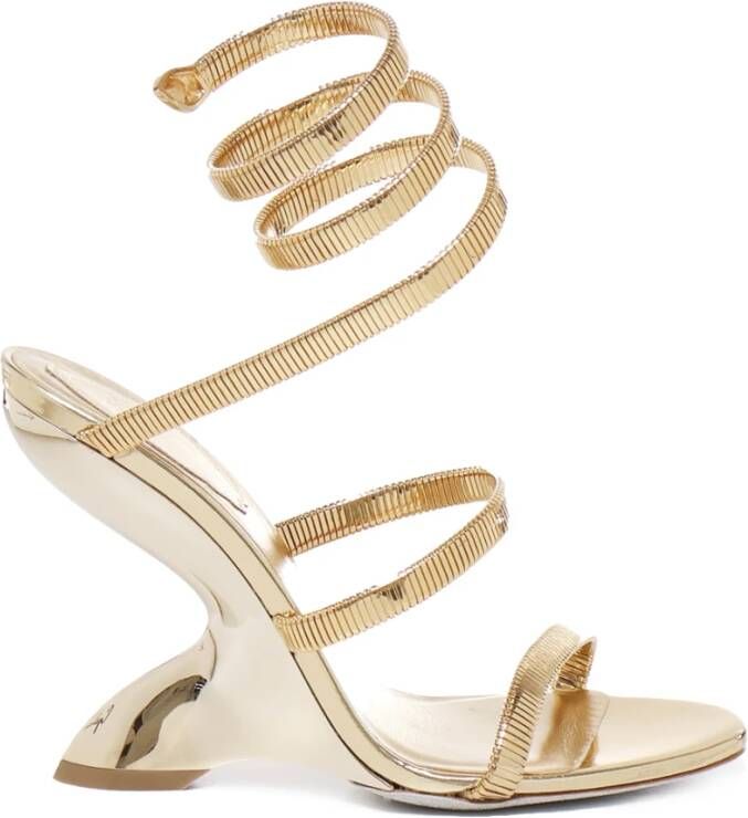 René Caovilla Elegante Sandalen met Katoenmix Yellow Dames