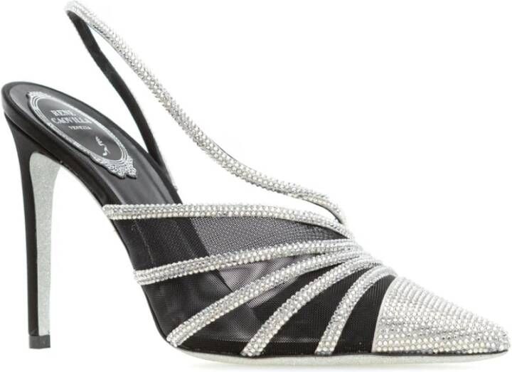 René Caovilla Elegante Zwarte Slingback Pumps Black Dames