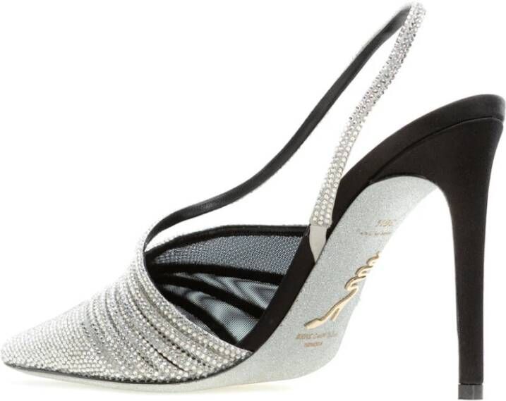 René Caovilla Elegante Zwarte Slingback Pumps Black Dames