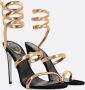 René Caovilla Gouden Metalen Sandalen met Slang Detail Multicolor Dames - Thumbnail 2