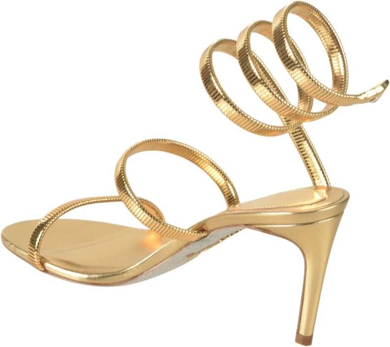 René Caovilla Gouden Sandalen voor Vrouwen Beige Dames