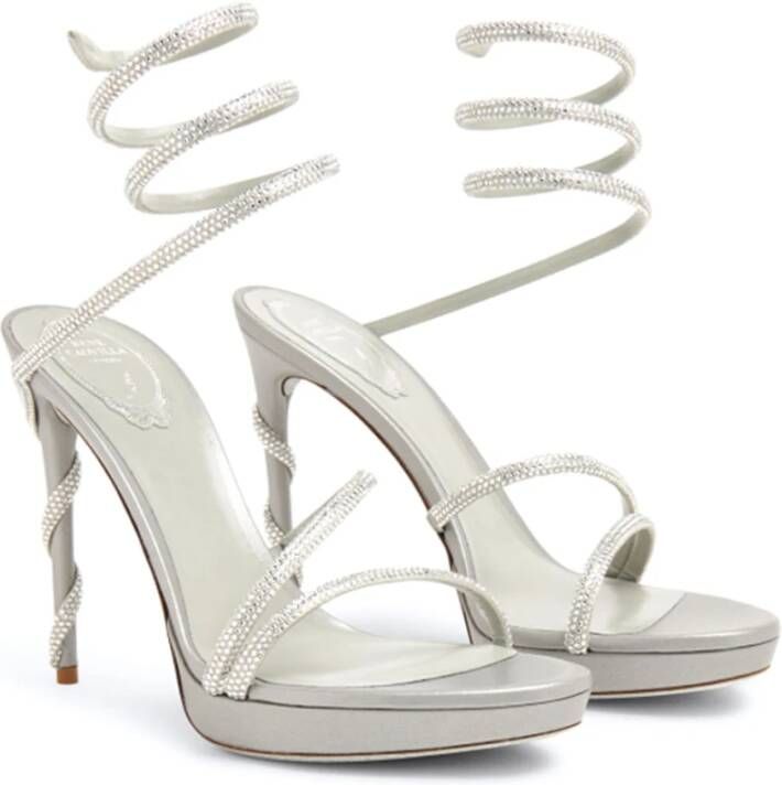 René Caovilla Grijze Strappy Sandalen Gray Dames