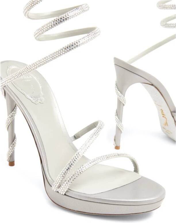 René Caovilla Grijze Strappy Sandalen Gray Dames