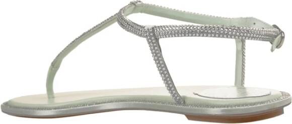 René Caovilla Groene Juweel Leren Sandalen Green Dames