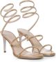 René Caovilla Gouden Cleo Sandalen met Kristallen Beige Dames - Thumbnail 3