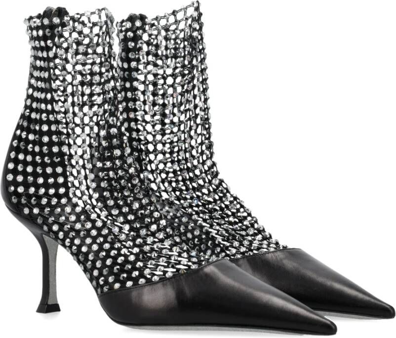 René Caovilla Kristal Mesh Stiletto Hak Schoenen Black Dames