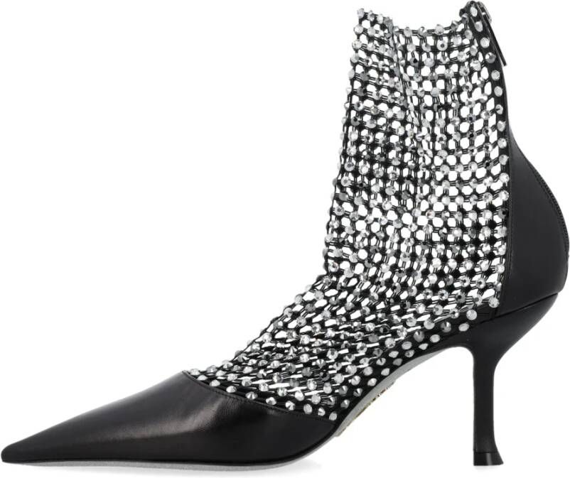 René Caovilla Kristal Mesh Stiletto Hak Schoenen Black Dames