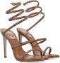 René Caovilla Bruin Leren Strass Sandalen Elegante Stijl Brown Dames - Thumbnail 2