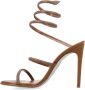 René Caovilla Bruin Leren Strass Sandalen Elegante Stijl Brown Dames - Thumbnail 3