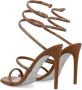 René Caovilla Bruin Leren Strass Sandalen Elegante Stijl Brown Dames - Thumbnail 4