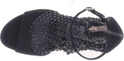 René Caovilla Net Heeled Sandal Black Dames