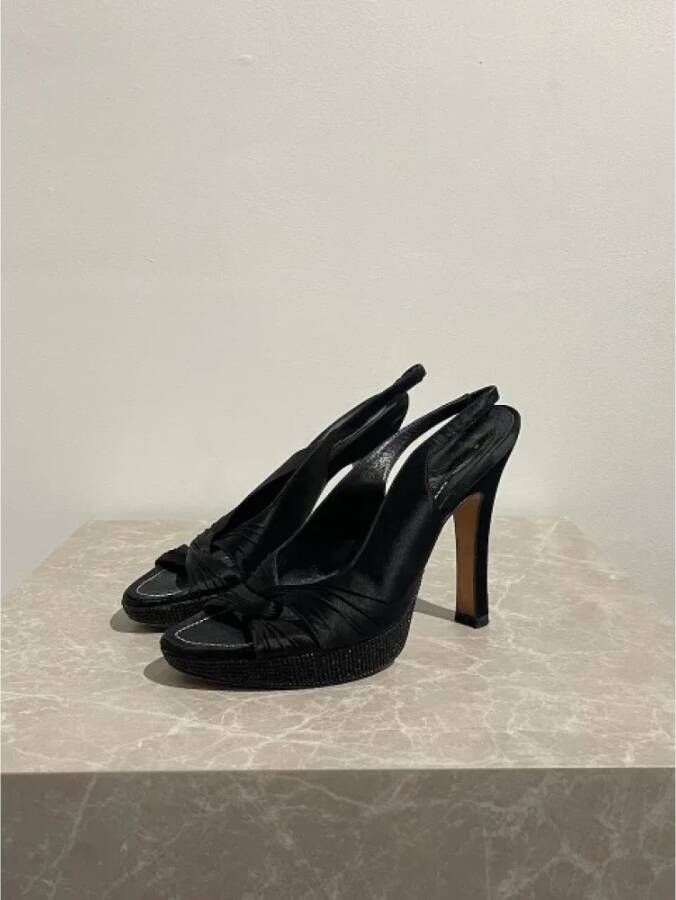 René Caovilla Pre-owned Canvas heels Black Dames