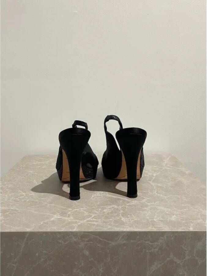 René Caovilla Pre-owned Canvas heels Black Dames