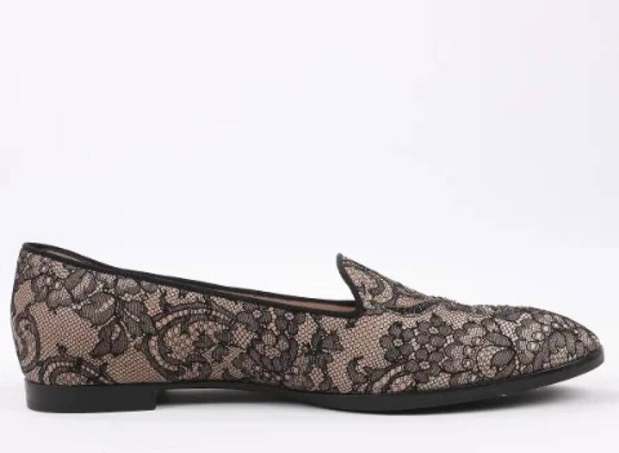 René Caovilla Pre-owned Fabric flats Gray Dames