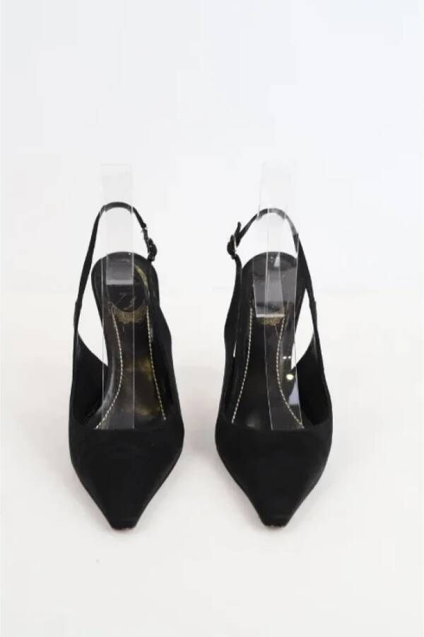 René Caovilla Pre-owned Fabric heels Black Dames