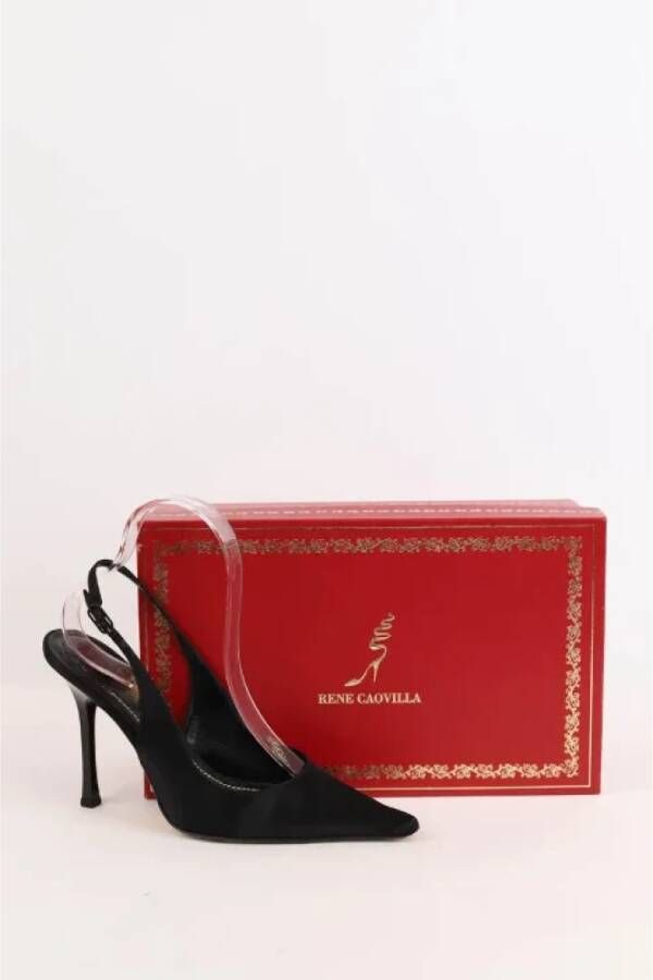 René Caovilla Pre-owned Fabric heels Black Dames