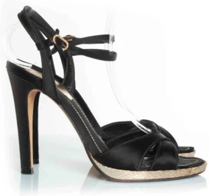 René Caovilla Pre-owned Fabric sandals Black Dames