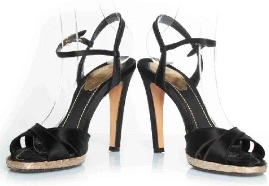 René Caovilla Pre-owned Fabric sandals Black Dames