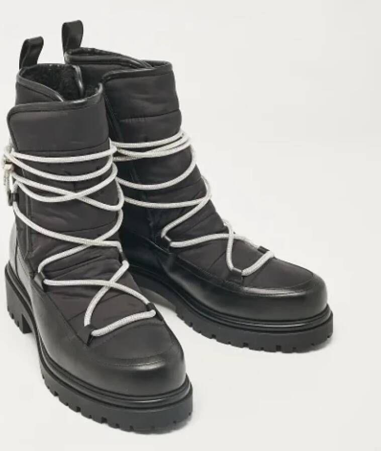 René Caovilla Pre-owned Leather boots Black Dames