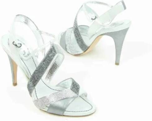 René Caovilla Pre-owned Leather heels Gray Dames