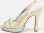 René Caovilla Pre-owned Leather sandals Beige Dames - Thumbnail 2