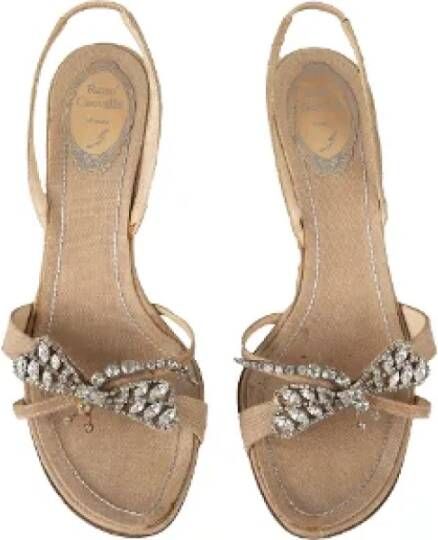 René Caovilla Pre-owned Leather sandals Beige Dames