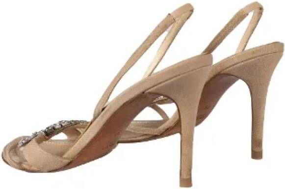 René Caovilla Pre-owned Leather sandals Beige Dames