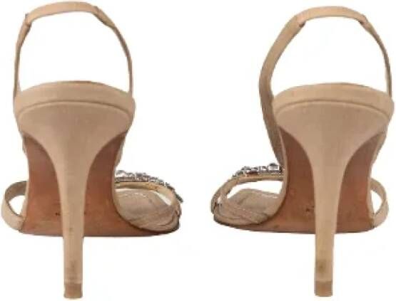 René Caovilla Pre-owned Leather sandals Beige Dames