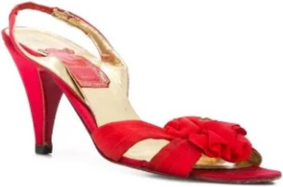 René Caovilla Pre-owned Leather sandals Red Dames