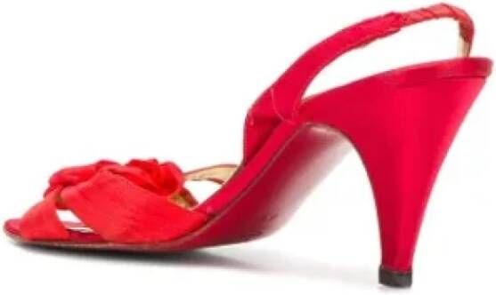 René Caovilla Pre-owned Leather sandals Red Dames