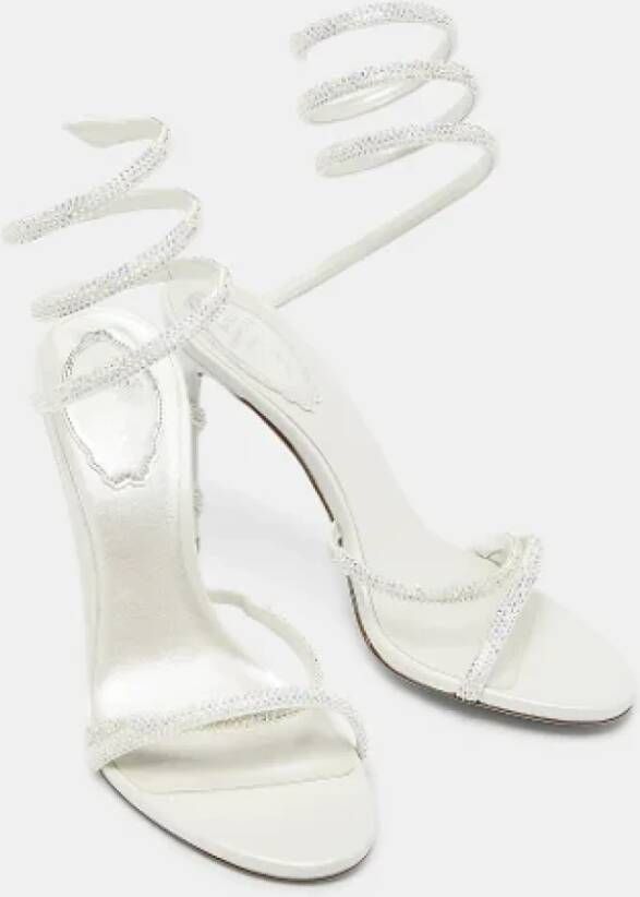 René Caovilla Pre-owned Leather sandals White Dames