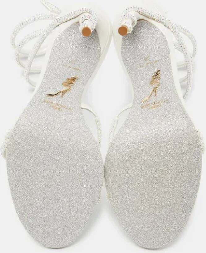 René Caovilla Pre-owned Leather sandals White Dames