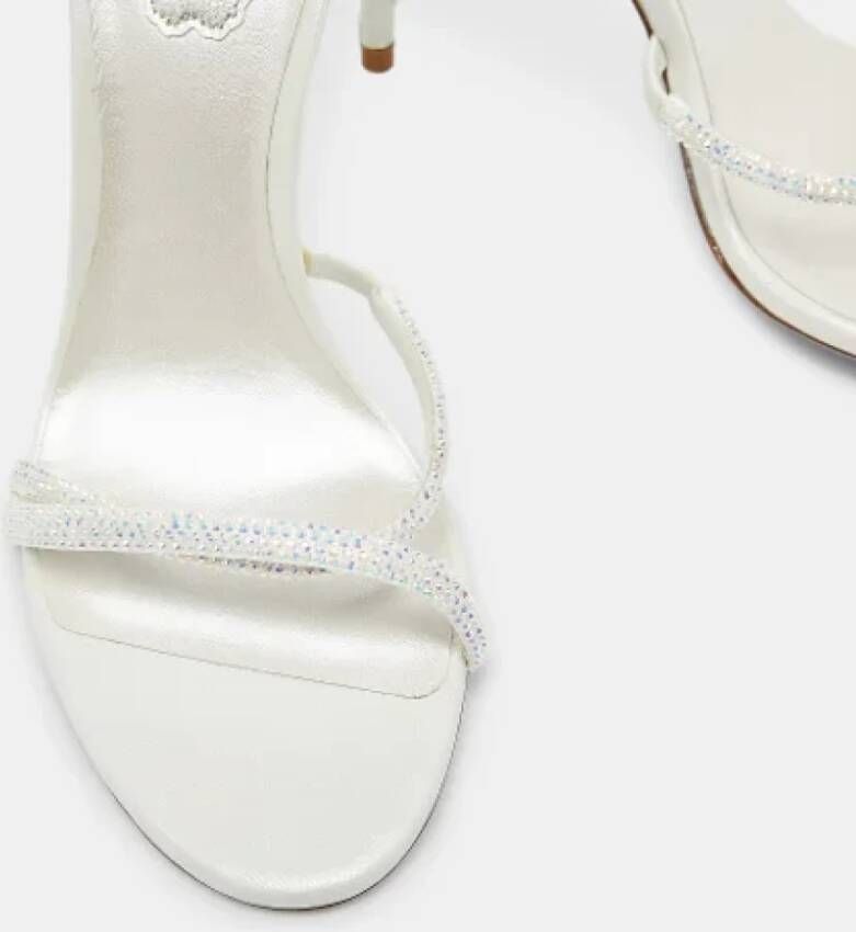 René Caovilla Pre-owned Leather sandals White Dames