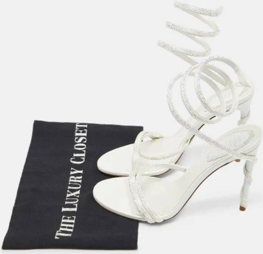 René Caovilla Pre-owned Leather sandals White Dames