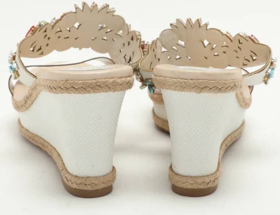 René Caovilla Pre-owned Leather sandals White Dames