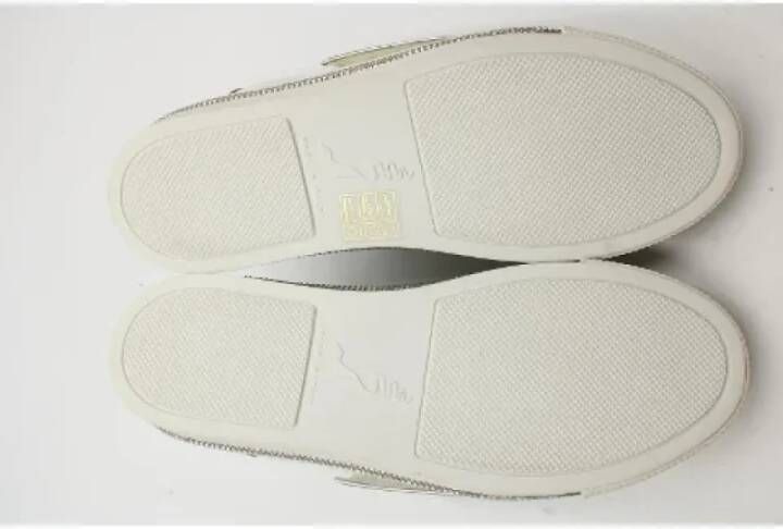 René Caovilla Pre-owned Leather sneakers White Dames