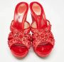 René Caovilla Pre-owned Mesh sandals Red Dames - Thumbnail 3