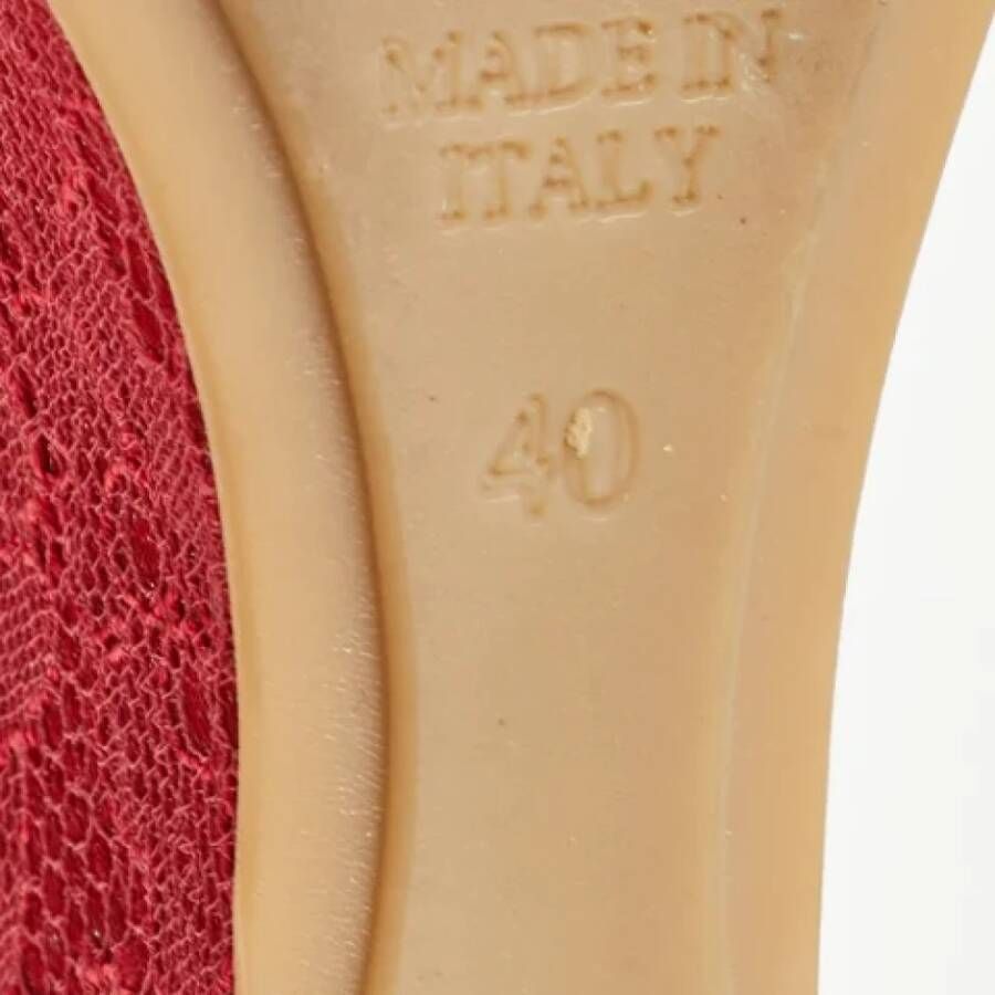 René Caovilla Pre-owned Mesh sandals Red Dames