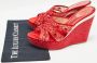 René Caovilla Pre-owned Mesh sandals Red Dames - Thumbnail 9