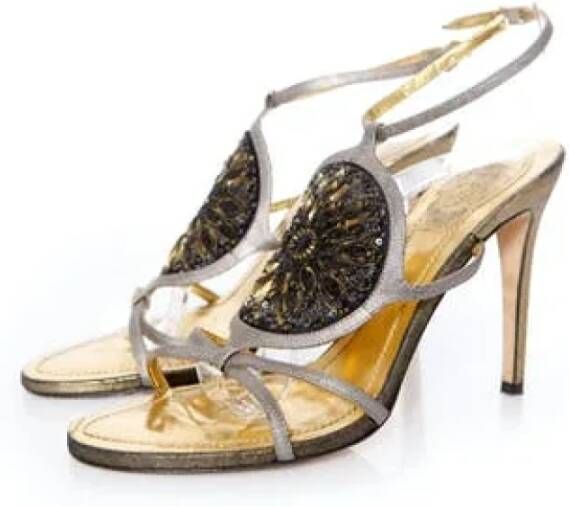 René Caovilla Pre-owned Pre-ownedLeathersandals Yellow Dames