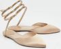 René Caovilla Pre-owned Satin flats Beige Dames - Thumbnail 4