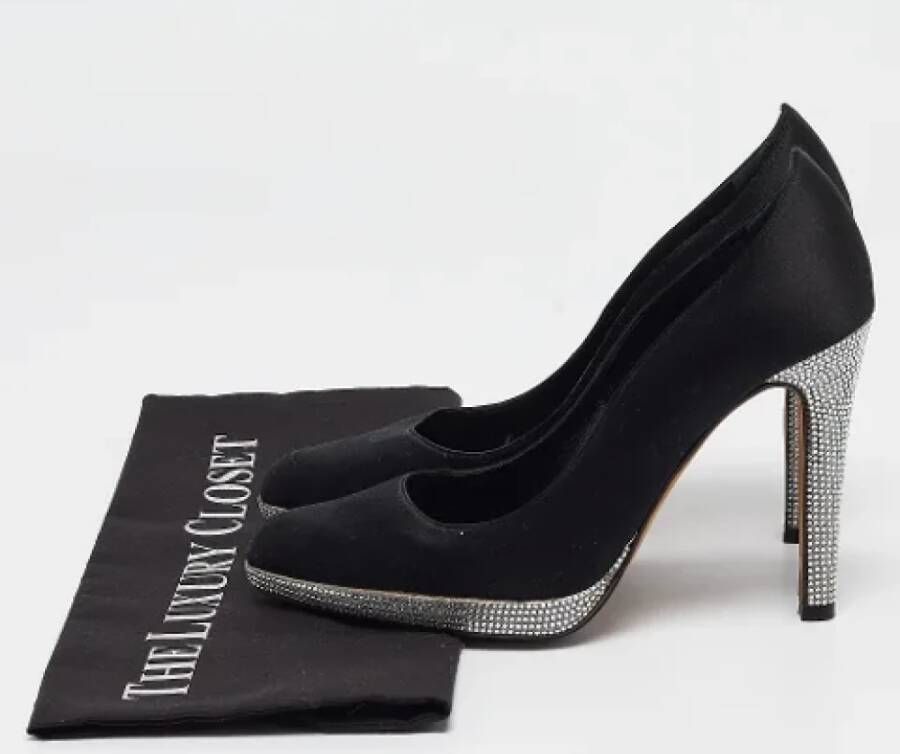 René Caovilla Pre-owned Satin heels Black Dames