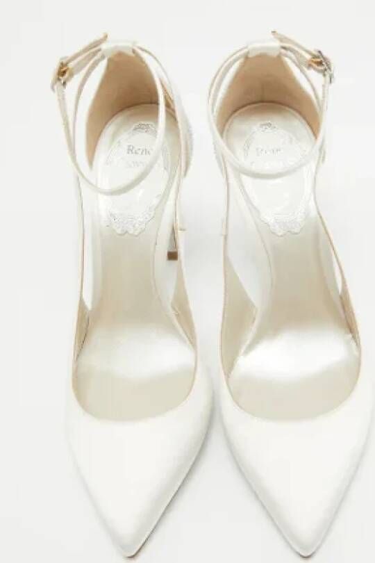 René Caovilla Pre-owned Satin heels White Dames