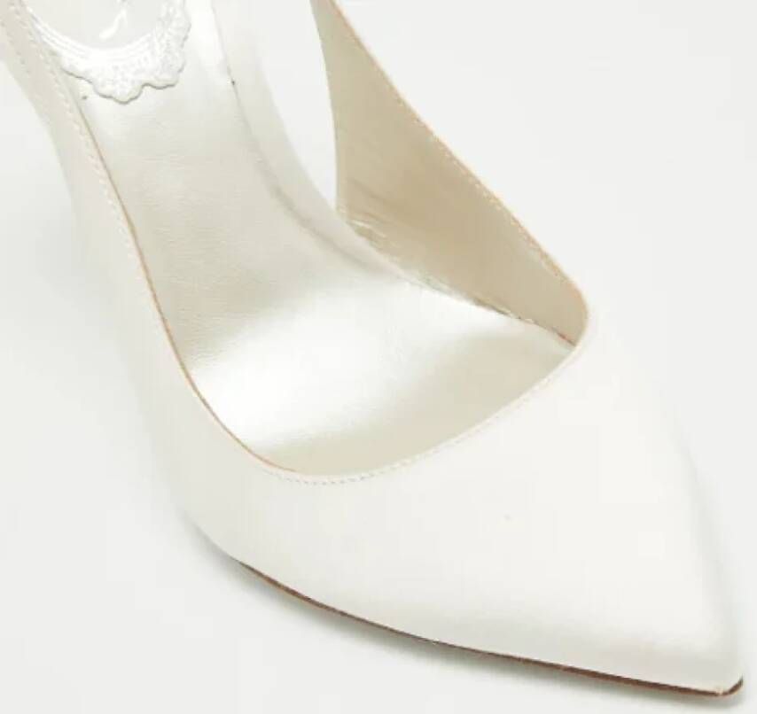 René Caovilla Pre-owned Satin heels White Dames