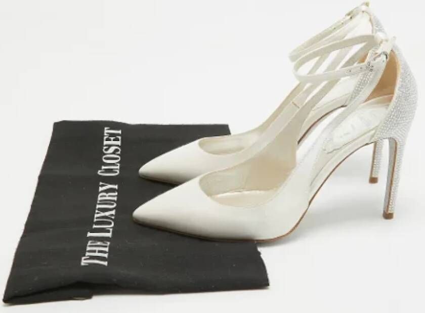 René Caovilla Pre-owned Satin heels White Dames