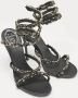 René Caovilla Pre-owned Satin sandals Black Dames - Thumbnail 2